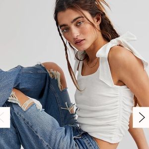 Free People Tan Boulevard Tank